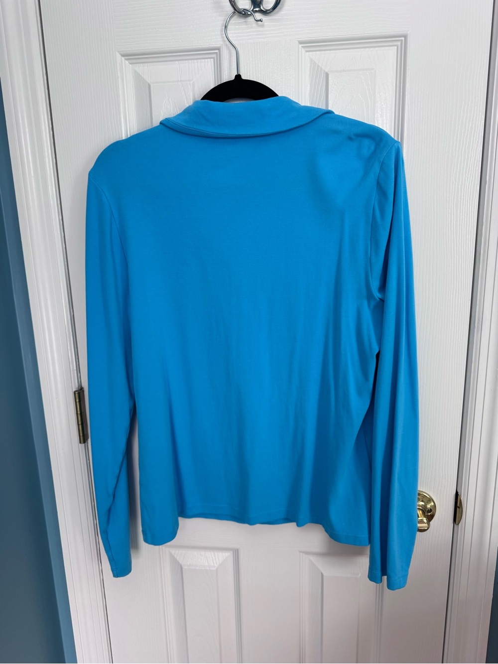 Lilly Pulitzer Long Sleeve Polo Top - Turquoise - Picture 2 of 4